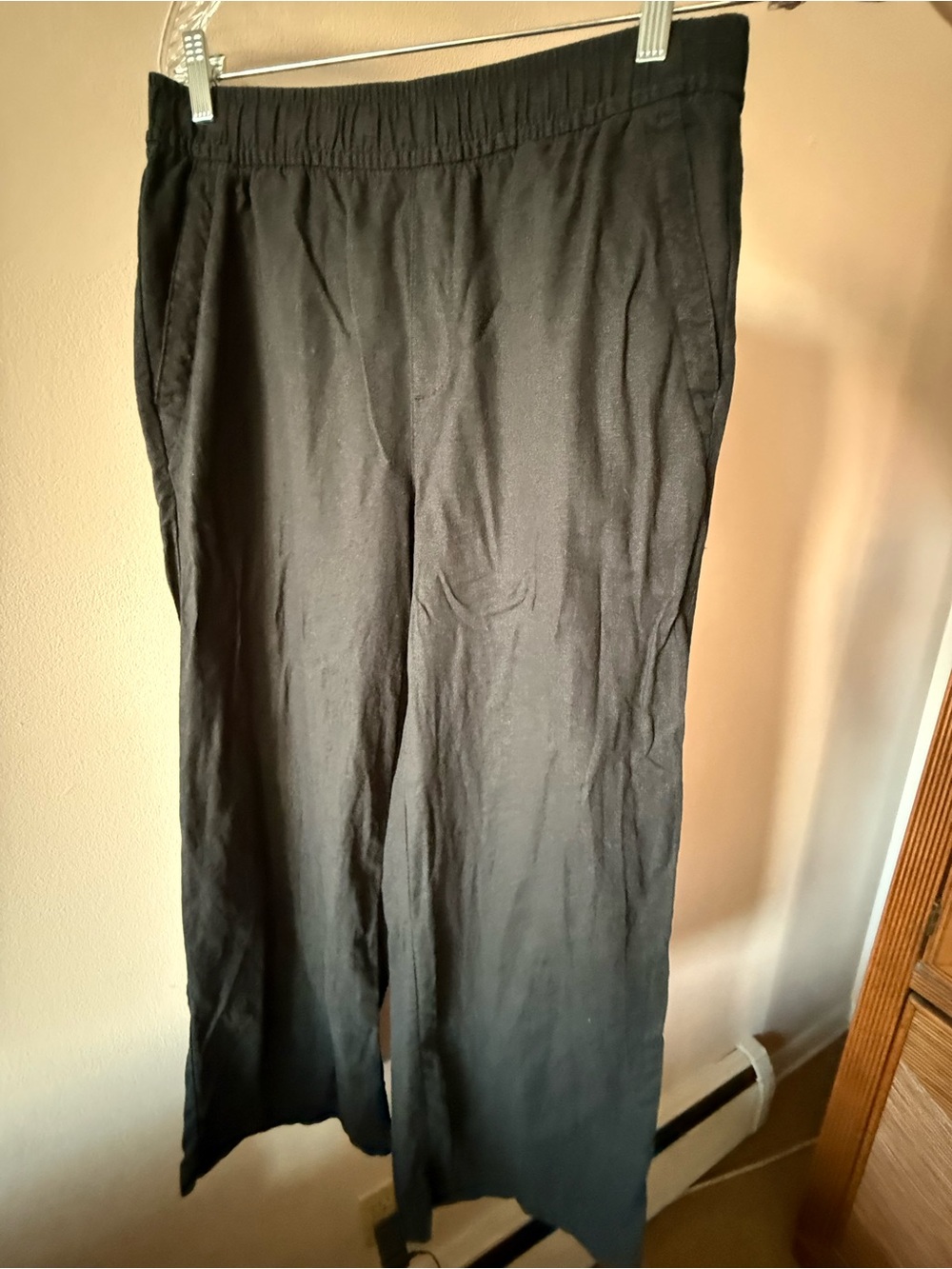 Black Old Navy Wide Leg Linen Pants